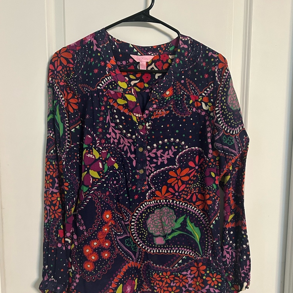 Lilly Pulitzer Multicolor Floral Blouse